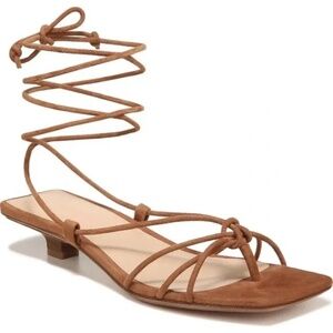 Veronica Beard Foley Suede Tie Up Sandal 6.5